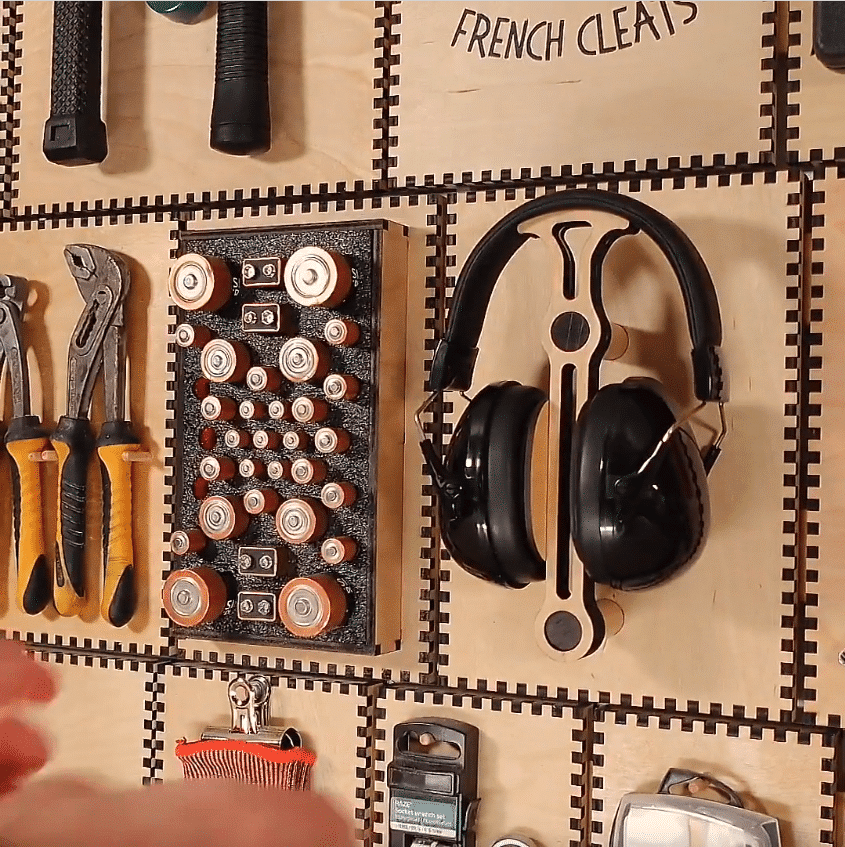 Ear defenders holder on French Cleat