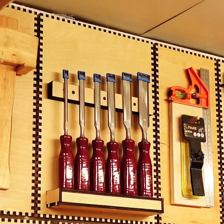 French Cleat Chisel Set Holder - For Organized Chisel Storage