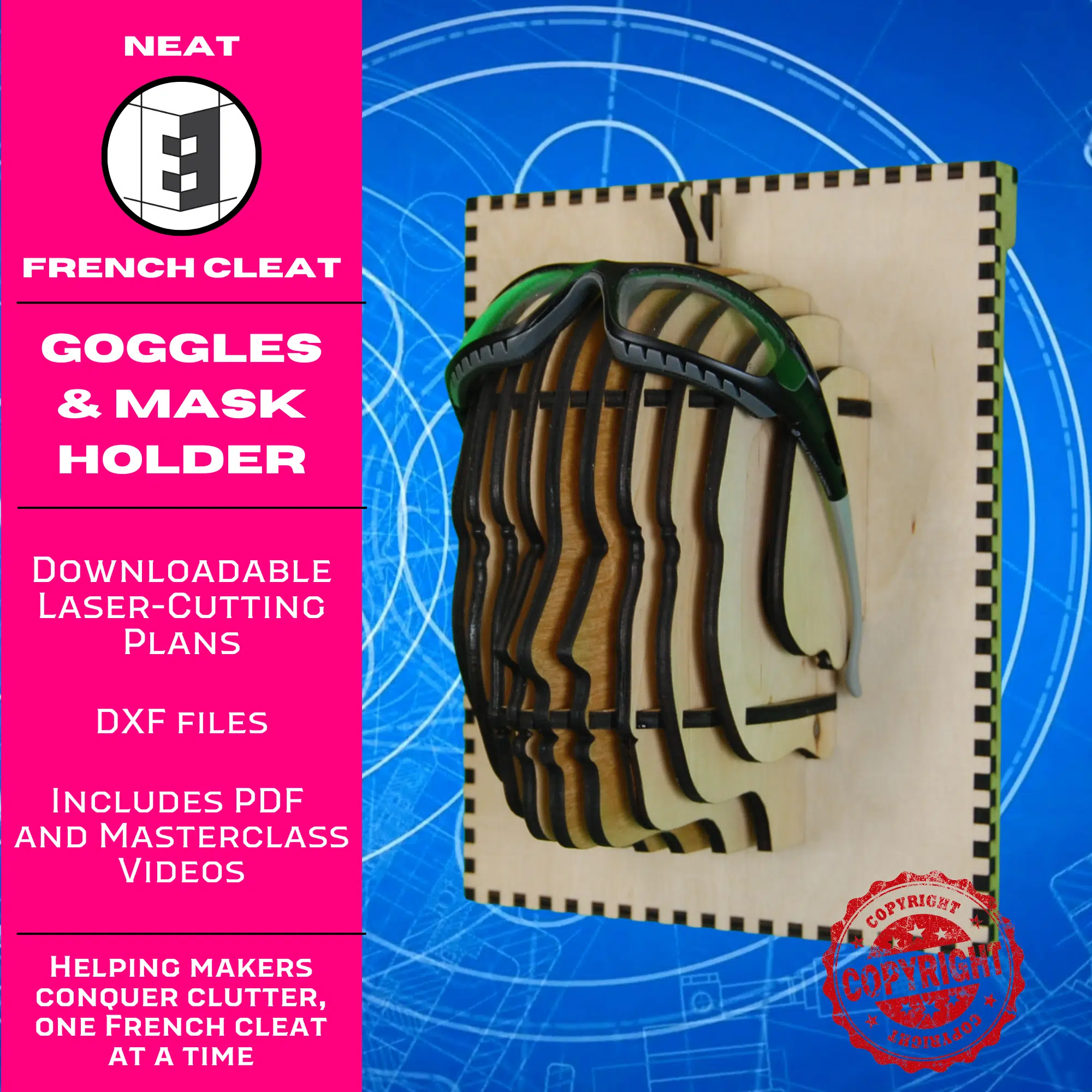Goggles and mask holder