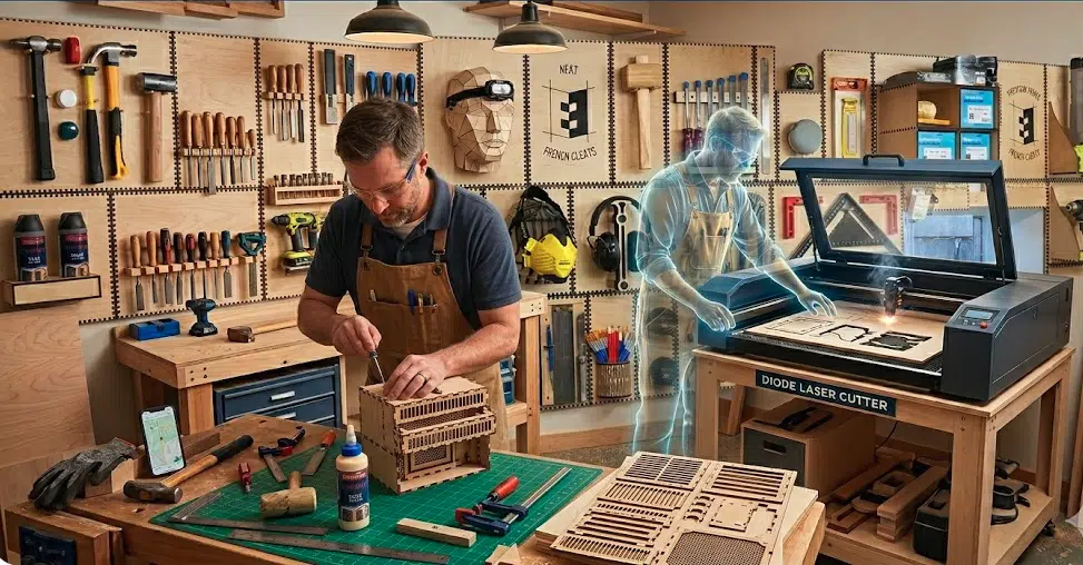 The laser is your invisible apprentice. It works while you do other things in the shop